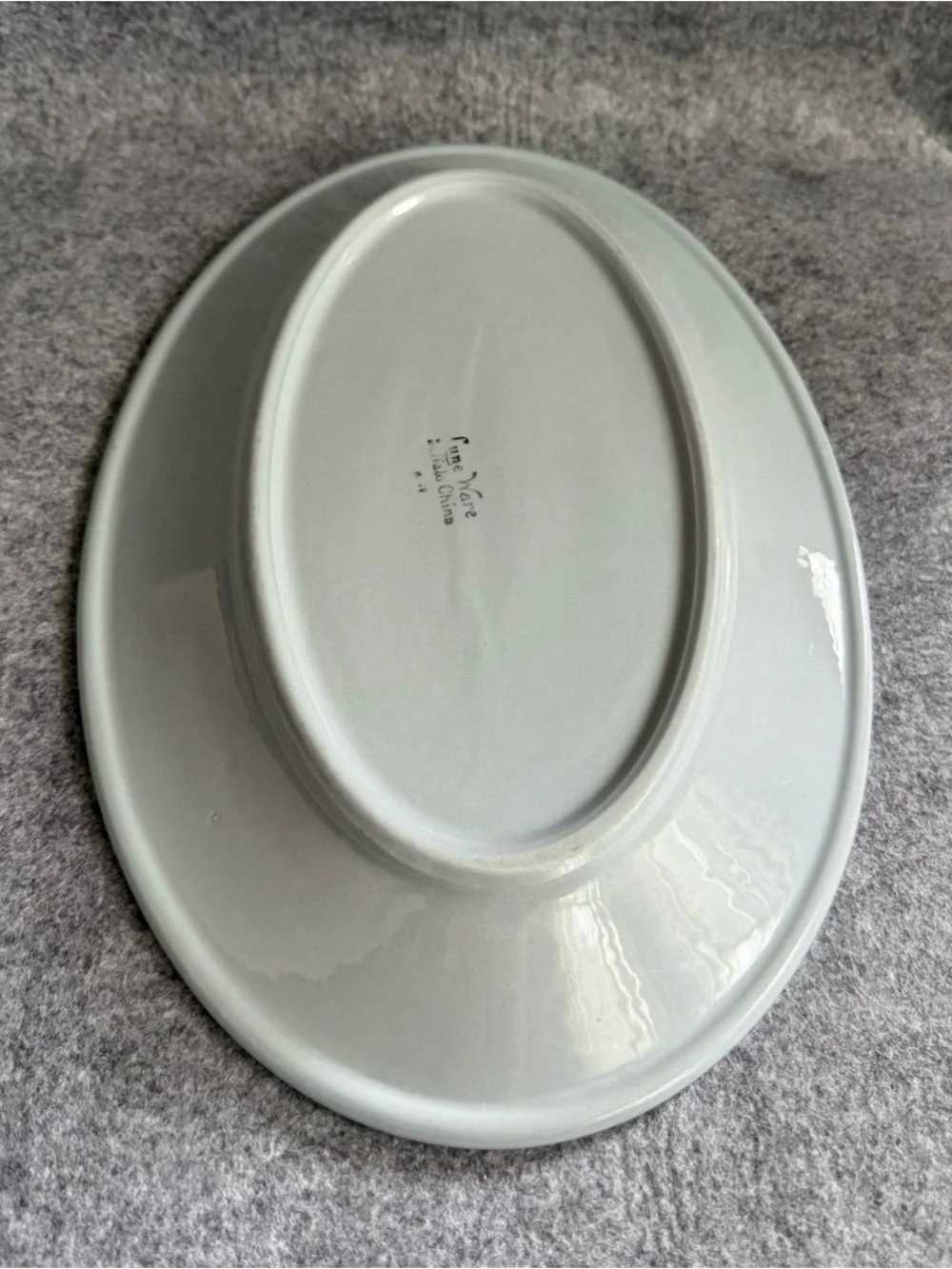 Vintage Buffalo China Blue Lune Ware Restaurant-Style Oval Platter